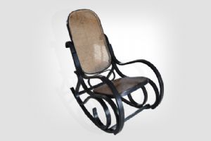 A1011-F  rattan Antique rocking chair Black